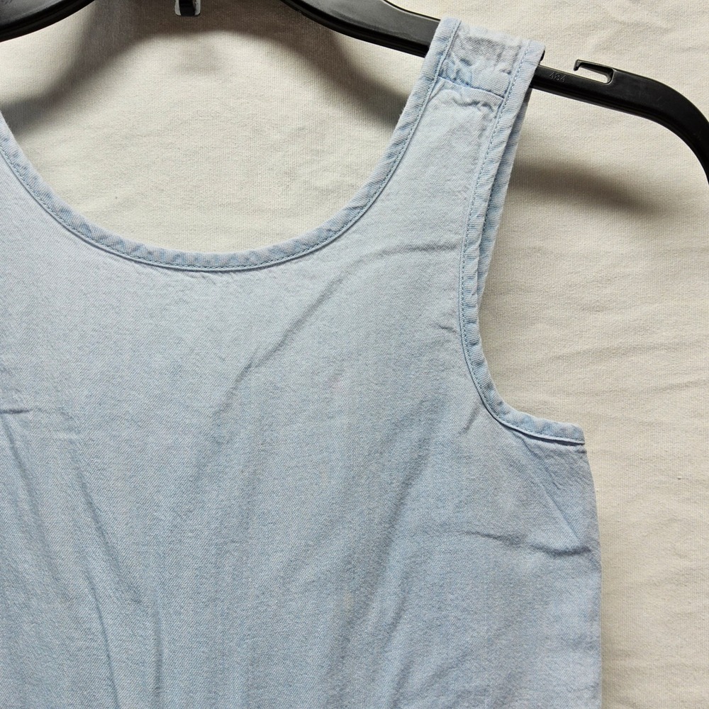 Tucker + Tate Girls‎ Chambray Wide Leg Jumpsuit 7 Light Wash Blue Cotton FLAWED